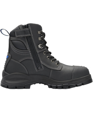 WORKWEAR, SAFETY & CORPORATE CLOTHING SPECIALISTS - 997 - Xfoot Rubber - Black Water Resistant Zip Side 150Mm Ankle Boot
