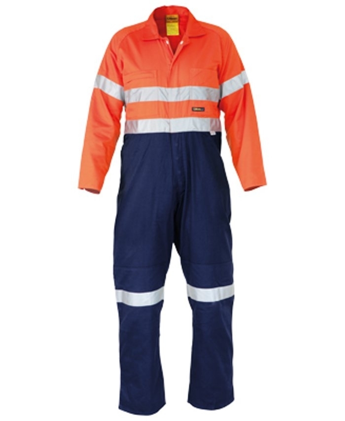WORKWEAR, SAFETY & CORPORATE CLOTHING SPECIALISTS - 2 TONE HI VIS LIGHTWEIGHT COVERALLS 3M REFLECTIVE TAPE