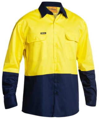 WORKWEAR, SAFETY & CORPORATE CLOTHING SPECIALISTS - HI VIS DRILL SHIRT - LONG SLEEVE