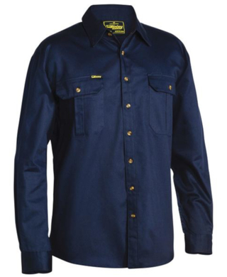WORKWEAR, SAFETY & CORPORATE CLOTHING SPECIALISTS - ORIGINAL COTTON DRILL SHIRT - LONG SLEEVE