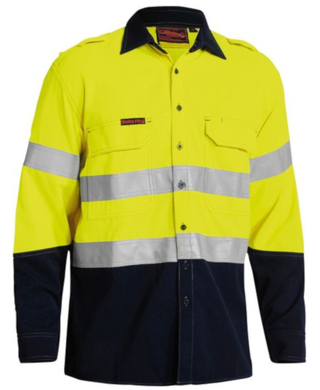 WORKWEAR, SAFETY & CORPORATE CLOTHING SPECIALISTS - Tencate Tecasafe® Plus 700 Taped Hi Vis Fr Vented Shirt - Long Sleeve
