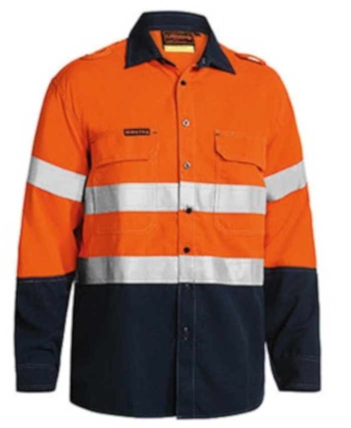 WORKWEAR, SAFETY & CORPORATE CLOTHING SPECIALISTS - Tencate Tecasafe® Plus 580 Taped Hi Vis Lightweight Fr Vented Shirt - Long Sleeve