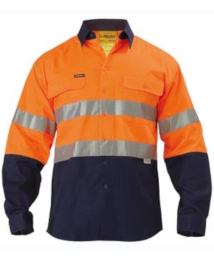 WORKWEAR, SAFETY & CORPORATE CLOTHING SPECIALISTS - 3M Taped Hi Vis Drill Shirt - Long Sleeve