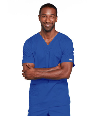 WORKWEAR, SAFETY & CORPORATE CLOTHING SPECIALISTS - Poly Cotton Stretch Unisex V Neck Top