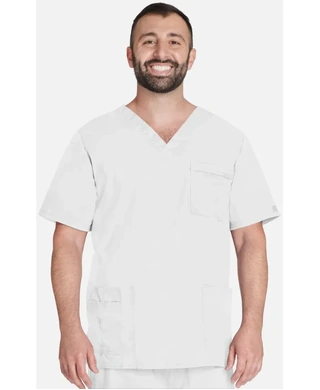 WORKWEAR, SAFETY & CORPORATE CLOTHING SPECIALISTS - Poly Cotton Stretch Unisex V Neck Top