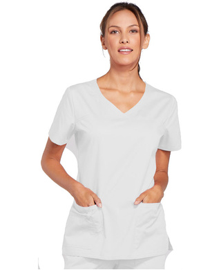 WORKWEAR, SAFETY & CORPORATE CLOTHING SPECIALISTS - Poly Cotton Stretch V Neck Top