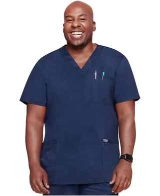 WORKWEAR, SAFETY & CORPORATE CLOTHING SPECIALISTS - Revolution - Men's 3 Pocket V-Neck Scrub Top