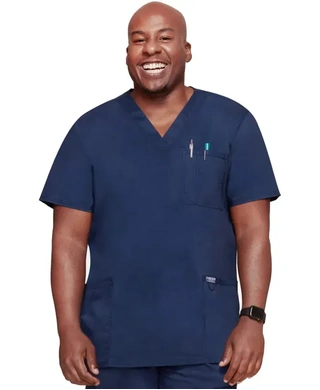 WORKWEAR, SAFETY & CORPORATE CLOTHING SPECIALISTS - Revolution - Men's 3 Pocket V-Neck Scrub Top