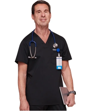 WORKWEAR, SAFETY & CORPORATE CLOTHING SPECIALISTS - Revolution - Men's Single Chest) Pocket V-Neck Top