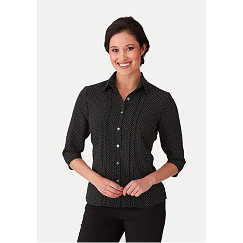 WORKWEAR, SAFETY & CORPORATE CLOTHING SPECIALISTS - City-Stretch Spot 3/4 Blouse