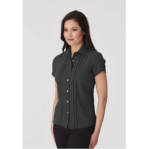 WORKWEAR, SAFETY & CORPORATE CLOTHING SPECIALISTS - City-Stretch Spot Cap Sleeve Blouse
