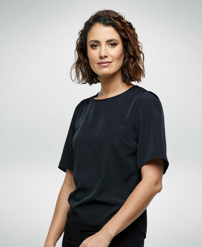 WORKWEAR, SAFETY & CORPORATE CLOTHING SPECIALISTS - Echo - Loose Fit Blouse-Black-10