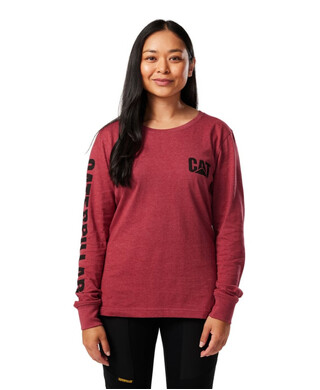 WORKWEAR, SAFETY & CORPORATE CLOTHING SPECIALISTS - WOMEN'S TRADEMARK BANNER L/S TEE