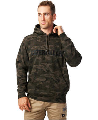 WORKWEAR, SAFETY & CORPORATE CLOTHING SPECIALISTS - MIDWEIGHT CATERPILLAR HOODED SWEATSHIRT