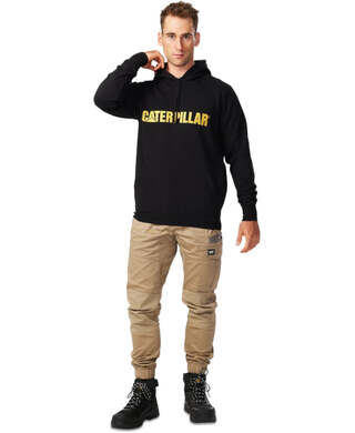 WORKWEAR, SAFETY & CORPORATE CLOTHING SPECIALISTS - MIDWEIGHT CATERPILLAR HOODED SWEATSHIRT