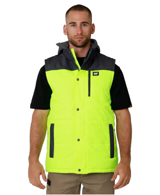 WORKWEAR, SAFETY & CORPORATE CLOTHING SPECIALISTS - HI VIS HOODED WORK VEST