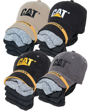 WORKWEAR, SAFETY & CORPORATE CLOTHING SPECIALISTS - CAT CAP / SOCK Bundle