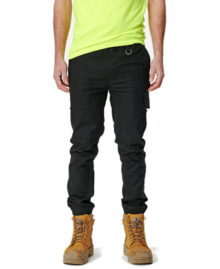 WORKWEAR, SAFETY & CORPORATE CLOTHING SPECIALISTS - MENS CUFFED ELASTIC PANT