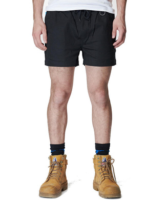 WORKWEAR, SAFETY & CORPORATE CLOTHING SPECIALISTS - MENS ELASTIC SHORT SHORT