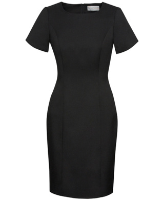 WORKWEAR, SAFETY & CORPORATE CLOTHING SPECIALISTS - Cool Stretch - Womens Short Sleeve Shift Dress - Black - 14
