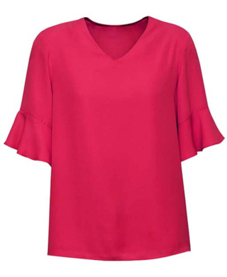 WORKWEAR, SAFETY & CORPORATE CLOTHING SPECIALISTS - Boulevard - Aria Fluted Sleeve Blouse