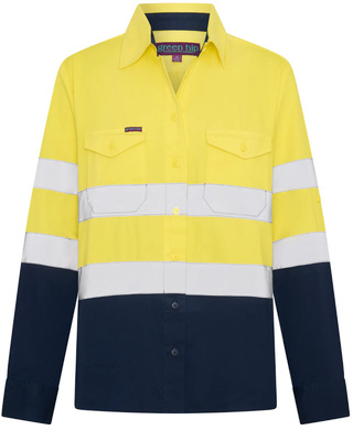 WORKWEAR, SAFETY & CORPORATE CLOTHING SPECIALISTS - Shirt HiVis Two Tone Reflective Long Sleeve