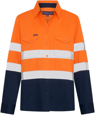 WORKWEAR, SAFETY & CORPORATE CLOTHING SPECIALISTS - Shirt HiVis Two Tone Reflective Long Sleeve