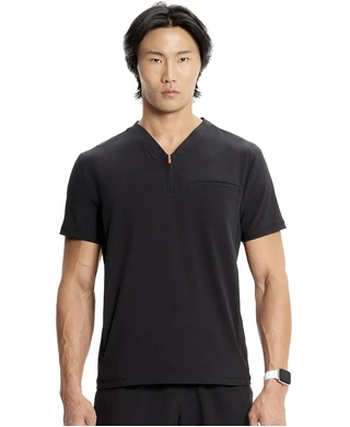 WORKWEAR, SAFETY & CORPORATE CLOTHING SPECIALISTS - Men's Partial Zip V-Neck Top