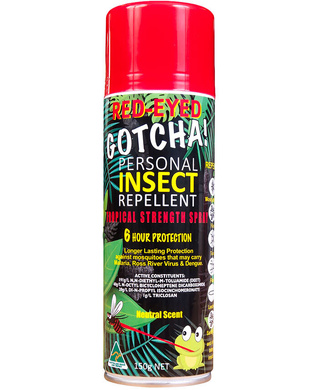 WORKWEAR, SAFETY & CORPORATE CLOTHING SPECIALISTS - Red-Eyed Gotcha Insect Repellent 150g Aerosol