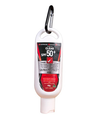 WORKWEAR, SAFETY & CORPORATE CLOTHING SPECIALISTS - Ultra Protect SPF50+ Sunscreen 60ml Clip-On-Black-60ml