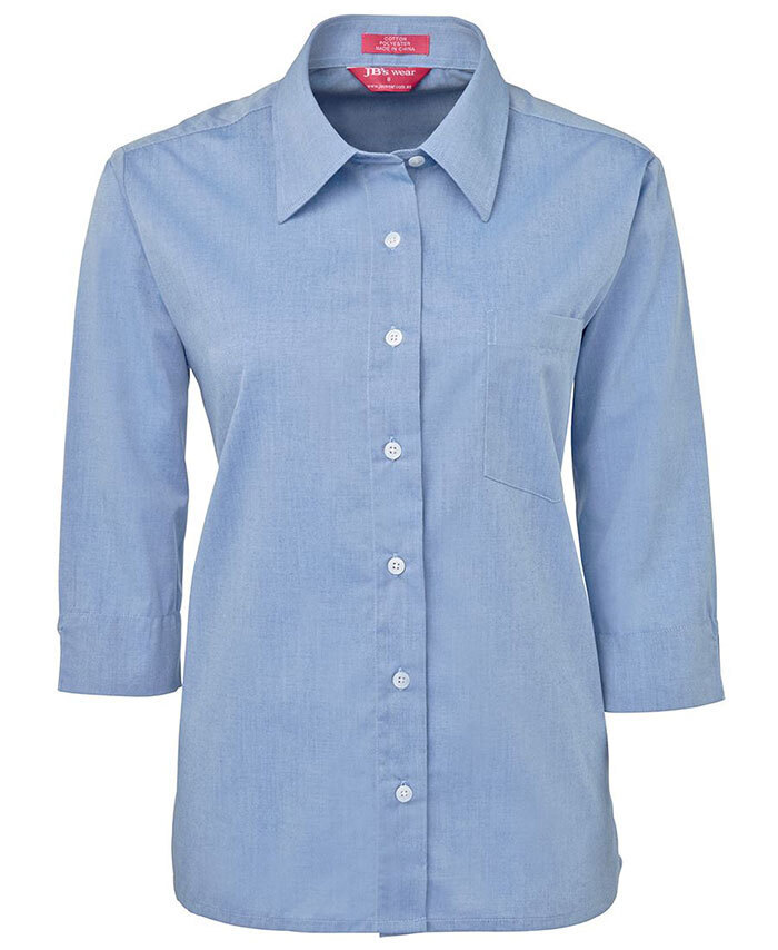 WORKWEAR, SAFETY & CORPORATE CLOTHING SPECIALISTS - JB's Ladies 3/4 Fine Chambray Shirt
