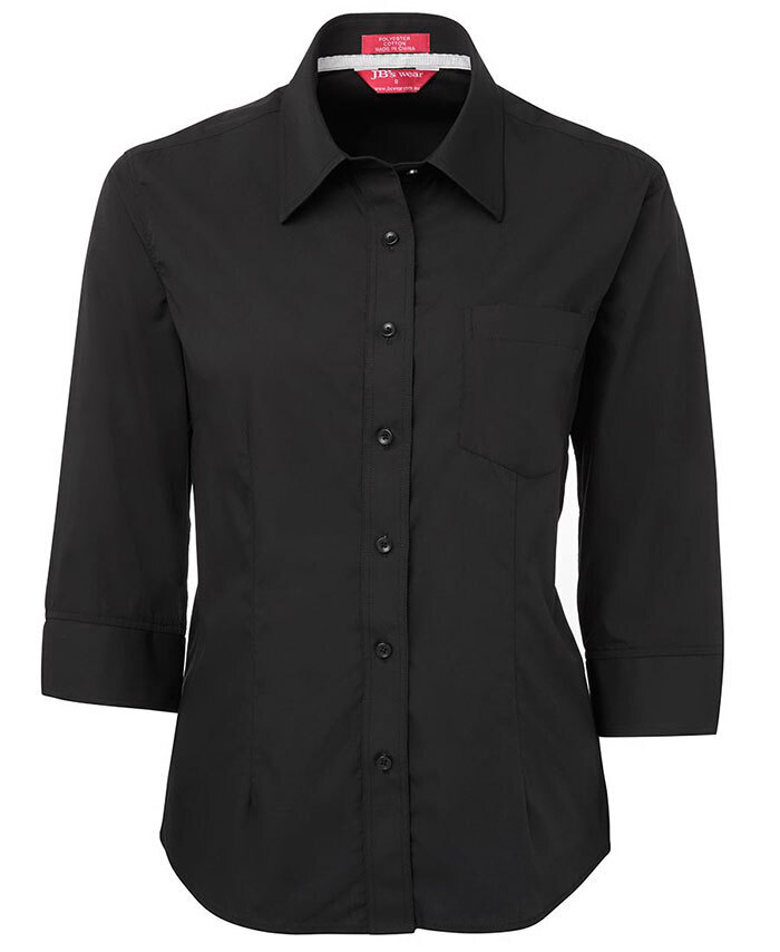 WORKWEAR, SAFETY & CORPORATE CLOTHING SPECIALISTS - JB's Ladies Contrast Placket 3/4 Shirt