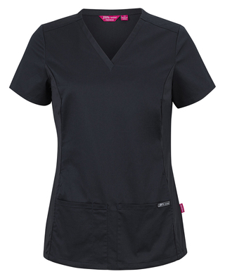 WORKWEAR, SAFETY & CORPORATE CLOTHING SPECIALISTS - JB's LADIES PREMIUM STRETCH PANEL SCRUB TOP