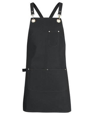 WORKWEAR, SAFETY & CORPORATE CLOTHING SPECIALISTS - JB's 65x75 BRASS EYELET CANVAS APRON PU STRAP