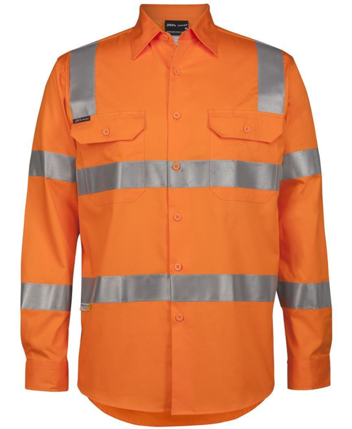 WORKWEAR, SAFETY & CORPORATE CLOTHING SPECIALISTS - JB's HV (D+N) L/S 150G Vic Rail W/Shirt