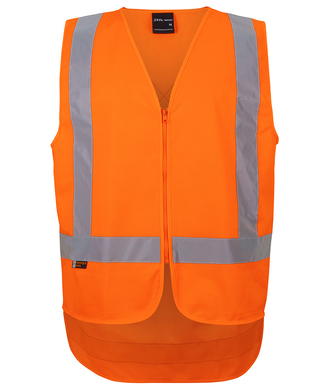 WORKWEAR, SAFETY & CORPORATE CLOTHING SPECIALISTS - JB's NSW/QLD RAIL (D+N) ZIP X-BACK SAFETY VEST
