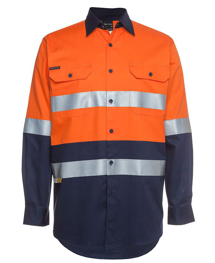 WORKWEAR, SAFETY & CORPORATE CLOTHING SPECIALISTS - JB's HI VIS (D) L/S 190G SHIRT (Inc Logo and Name)
