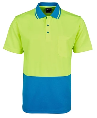 WORKWEAR, SAFETY & CORPORATE CLOTHING SPECIALISTS - JB's HI VIS 4602.1 NON CUFF TRAD POLO