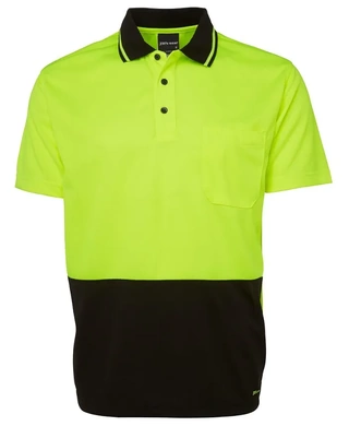 WORKWEAR, SAFETY & CORPORATE CLOTHING SPECIALISTS - JB's HI VIS 4602.1 NON CUFF TRAD POLO