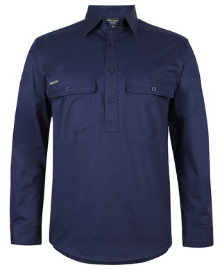 WORKWEAR, SAFETY & CORPORATE CLOTHING SPECIALISTS - JB's L/S 150G STRETCH CLOSE FRONT WORK SHIRT
