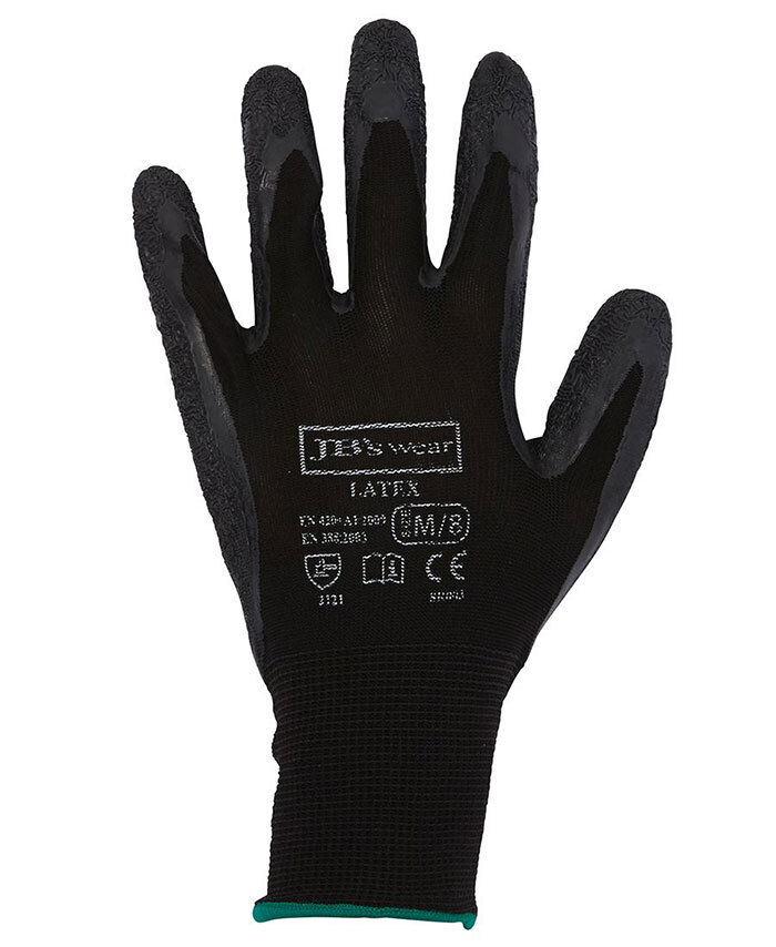 WORKWEAR, SAFETY & CORPORATE CLOTHING SPECIALISTS - JB's Black Latex Glove (12 Pack)