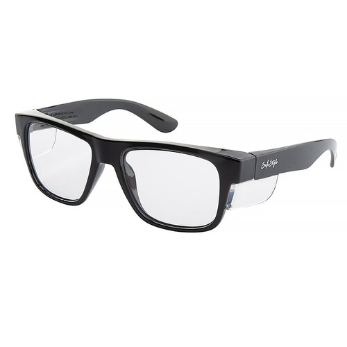 WORKWEAR, SAFETY & CORPORATE CLOTHING SPECIALISTS - SAFE STYLE FUSION BLACK FRAME CLEAR LENS