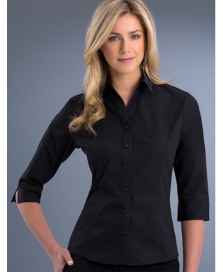 WORKWEAR, SAFETY & CORPORATE CLOTHING SPECIALISTS - Shirt Slim Fit 3/4 Poplin