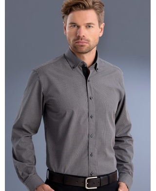 WORKWEAR, SAFETY & CORPORATE CLOTHING SPECIALISTS - Shirt Mens Slim LS SmallChk