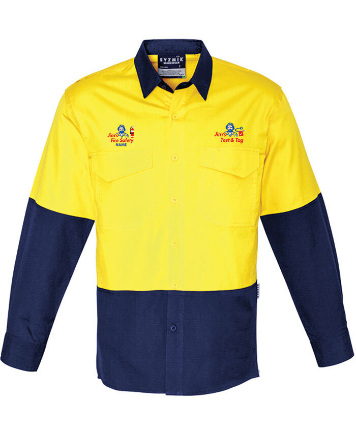 WORKWEAR, SAFETY & CORPORATE CLOTHING SPECIALISTS - Mens Rugged Cooling Hi Vis Spliced L/S Shirt