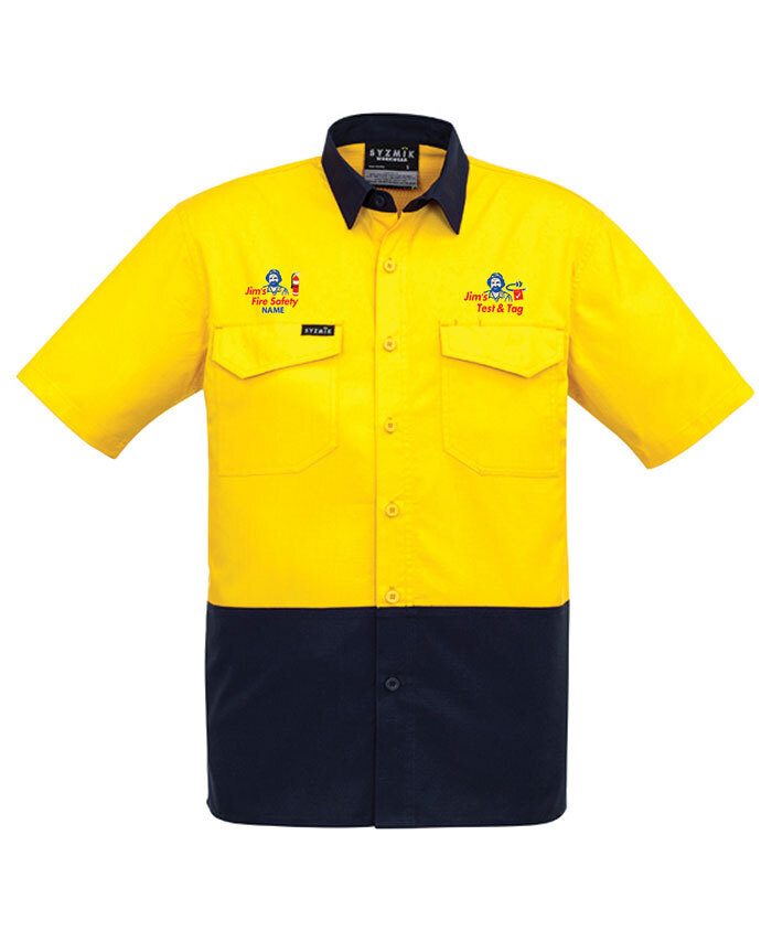 WORKWEAR, SAFETY & CORPORATE CLOTHING SPECIALISTS - Mens Rugged Cooling Hi Vis Spliced S/S Shirt