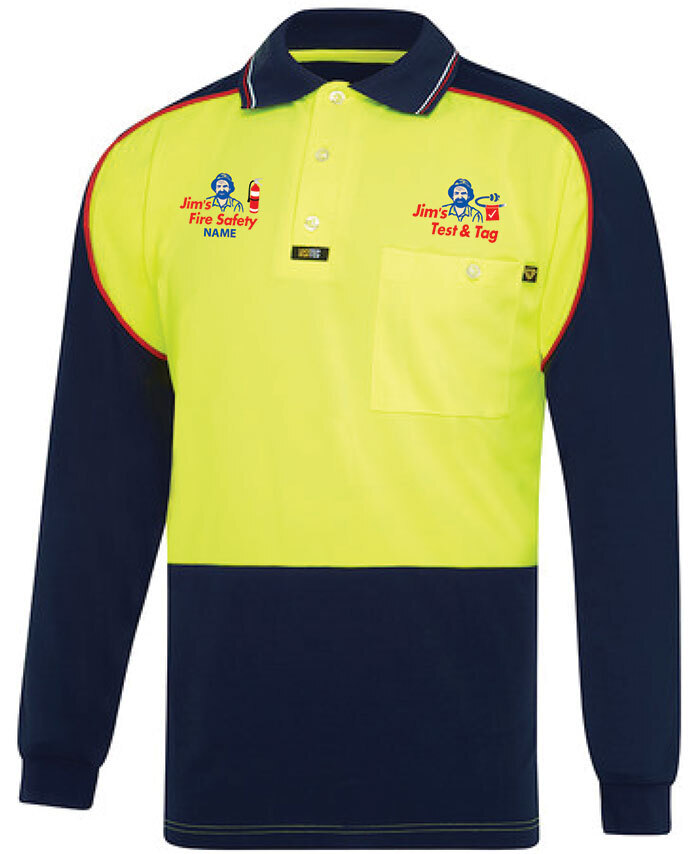 WORKWEAR, SAFETY & CORPORATE CLOTHING SPECIALISTS - VISITEC HI VIS L/S Aero Polo