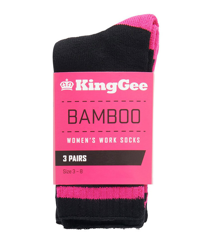 WORKWEAR, SAFETY & CORPORATE CLOTHING SPECIALISTS - Womens Bamboo Socks 3 Pack