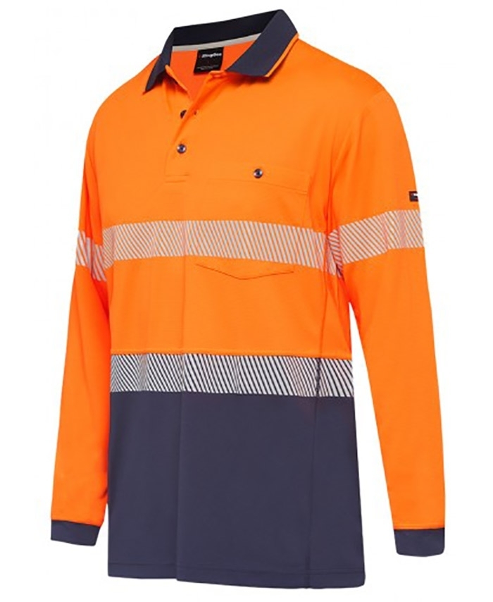 WORKWEAR, SAFETY & CORPORATE CLOTHING SPECIALISTS - Workcool - Hyperfreeze Spliced Taped Polo - Long Sleeve