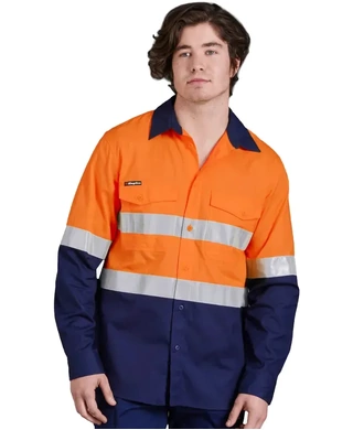 WORKWEAR, SAFETY & CORPORATE CLOTHING SPECIALISTS - Workcool - Workcool 2 Hi-Vis Reflect Spliced Shirt L/S "HOOP"